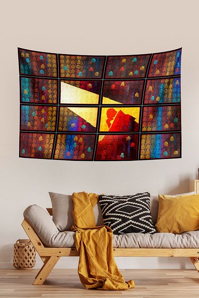 Vagonik Θιβετιανό έθνικ μοτίβο Βουδιστικό Thangka και Mandala Bohemian Wall Covering Μοκέτα 140x100 cm-70x100 cm