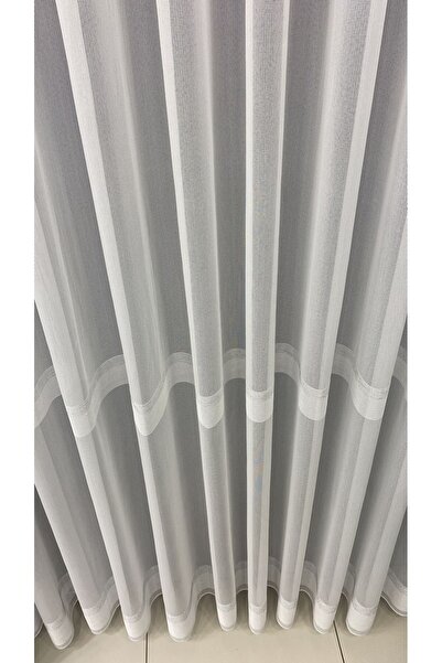 Epay Keten Zemin Yeni Model Şeritli Tül Perde (1/2) Seyrek Pile