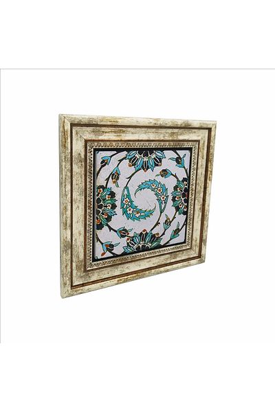 Sadrazam Karatay Medresesi Tile Pattern Printed Natural Stone Painting 25Cmx25Cm Kd-010