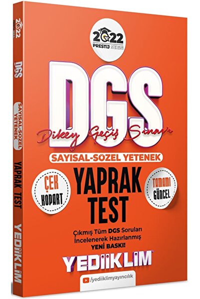 Yediiklim Yayınları 2022 Prestij Serisi Dgs Çek Kopart Yaprak Test
