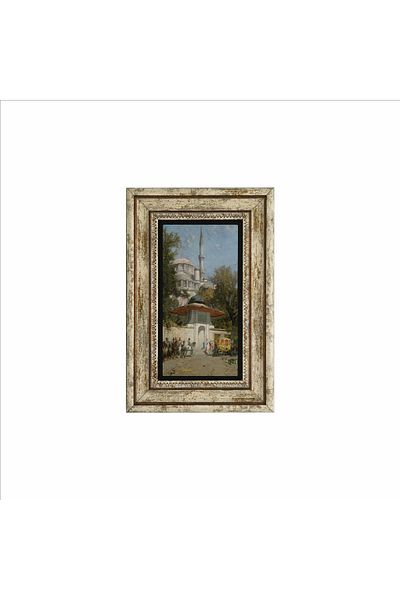 Sadrazam Alberto Pasini Noua Moschee Valide Eminönü Imprimat Pictură cu piatră naturală 20cmx30cm drt 016