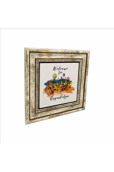 Sadrazam Cappadocia Printed 25Cmx25Cm Natural Stone Painting - Krt-118