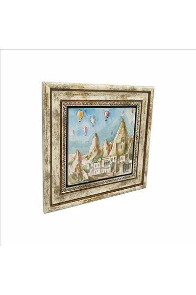 Sadrazam Cappadocia Printed 25Cmx25Cm Natural Stone Painting - Krt-115