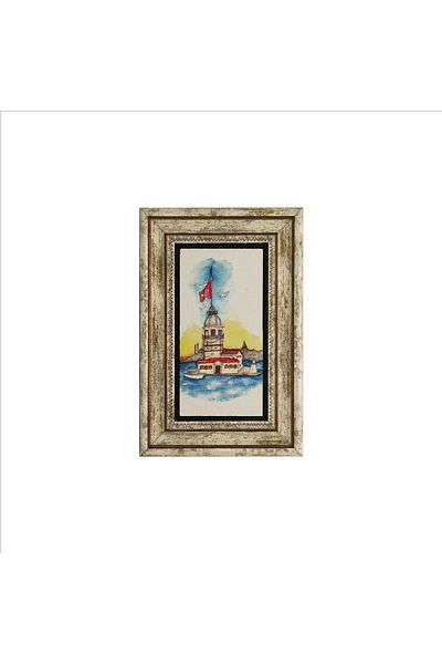 Sadrazam Tablou din piatră naturală imprimată Turnul Fetei 20cmx30cm Drt-006