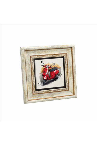 BAKSEPETE Italy Image Printed Natural Stone Painting 20Cmx20Cm Krg-061