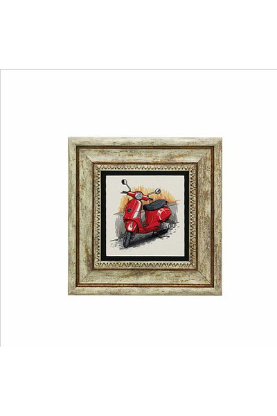 BAKSEPETE Italy Image Printed Natural Stone Painting 20Cmx20Cm Krg-061