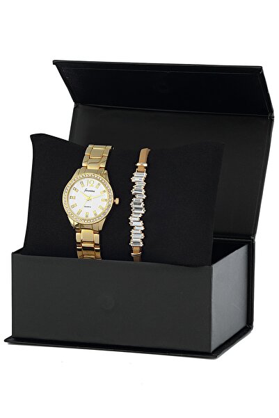 Forentina Altın Kaplama Kol Saati Bileklik Kombin Set - Ps127700tr