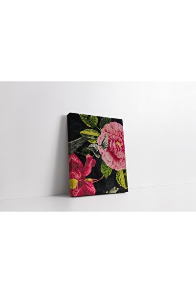 RUGSMODERN Kanvas Tablo 1117 Pembe Çiçek Temalı Çok Renkli 220
