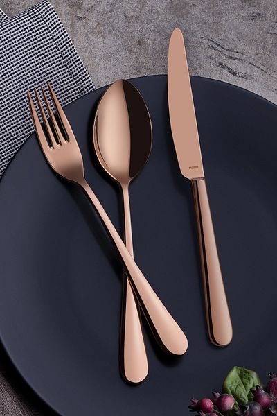 Narin Epsilon Series - Bright Copper - 18 Piece Cutlery Set