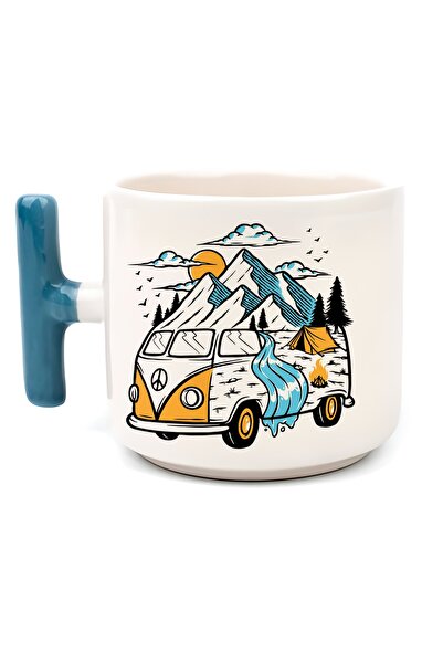 GünayStore كوب رسم الطبيعة ووسوس مطبوع باللاتيه والإسبريسو مصنوع يدويًا بمقبض...