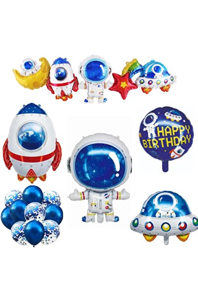 MERİ PARTİ Uzay Temalı Folyo Balonlar Doğum Günü Konsept Uzay Folyo Balon Ast...