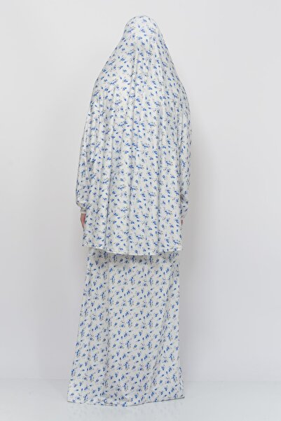 Altobeh Практична двокомпонентна сукня для молитви з ліхряним рукавом, з квітковим візерунком, з ліхряною хусткою 992-0202