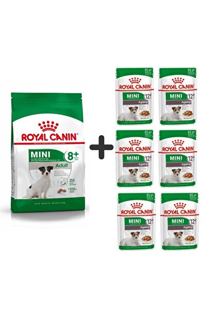 Royal Canin Mini Adult +8 Yaş Yaşlı Köpek Maması 2 kg + 6 Adet Yaş Mama