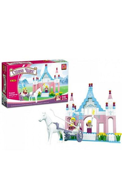Sole Ausini-Asian Bricks 24502, Fairyland 245 Pieces Castle and Horse Carriage Themed Lego Set