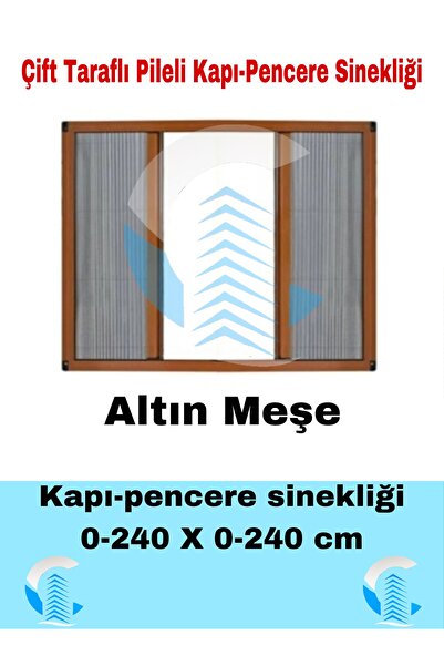 ÇAĞLAYAN İNŞAAT Pileli Plise Sürgülü Akordiyon Katlanır Double-çift Kanat Pencere-kapı Sinekliği