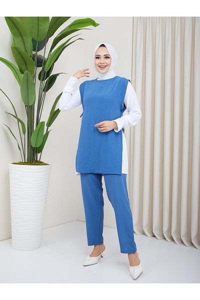 Moda Krash Aerobin 3-Piece Blue Summer Suit