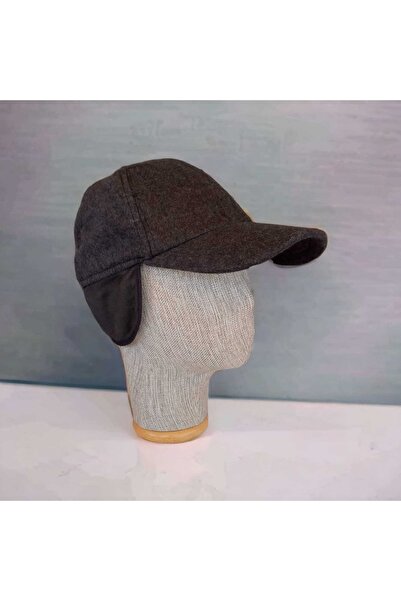 salarticaret Erkek Kaşe Kulaklıklı Beyzbol Şapka Standart -füme