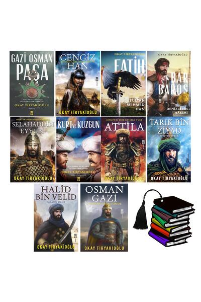 Timaş Yayınları Okay Tiryakioğlu -full Set- Gazi Osman Paşa - Cengiz Han - Fatih Sultan Mehmet -yırtılmaz Ayraçlı