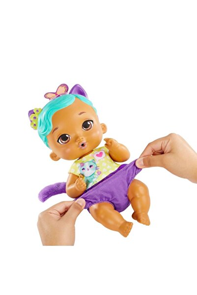 mattel Yavru Kedi Bebeğimin Bakım Zamanı Mavi Saçlı Bebek My Garden Baby Hhl22