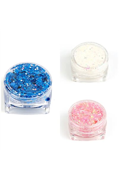 Lusso Cosmetics Jel Form Göz Saç Vücut Yüz Tırnak Parlak Glitter Set