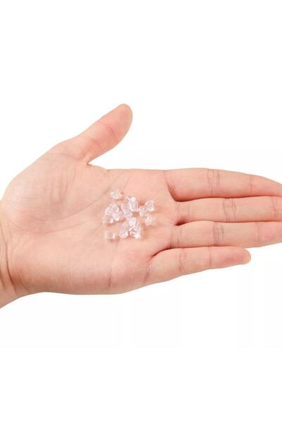 Monalisa Kadın 200 Adet 100 Çift Şeffaf Plastik Küpe Piston Küpe Arkalığı