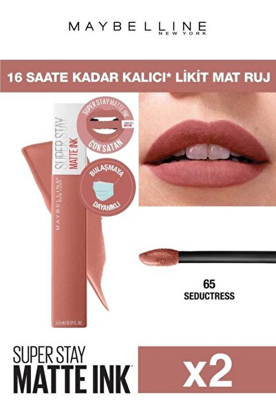 Maybelline New York Maybelline Gün Boyu Kalıcı Etki Sunan Süper Mat Likit Ruj...
