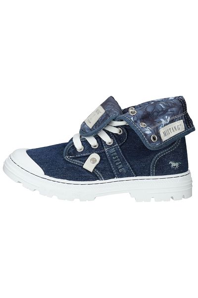 Mustang Stiefelette - Blau - Flacher Absatz