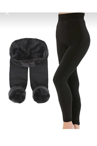 lelies Colanți termice de pluș cu talie înaltă