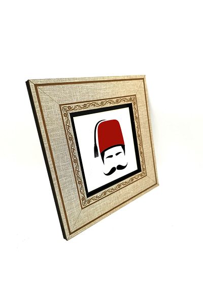 Sadrazam Masă MDF otomană imprimată cu icoane pentru bărbați - 20cmx20 cm Krt-109