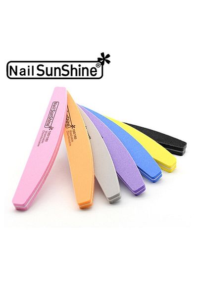 NAİL SUNSHİNE 5 Pieces Nailsunshine Buff Set Washable High Elastic, Half Moon Nail Buffer Set 5 Pieces