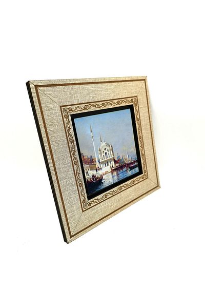 Sadrazam Moscheea Ortaköy A. P. Bogolyubov, pictură din anii 1860 cu cadru MDF imprimat 20cmx20 cm Krt-038