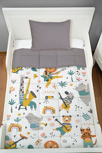Tuğba Kuğu Montessori Quilt Set (95X195 CM) - Iconic Series - Animal Music Group
