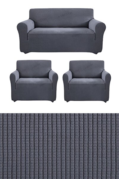 BASHTUGH TİCARET غطاء مقعد مطاطي قابل للتمدد وقابل للغسل بنمط مربع غطاء أريكة سرير 311 مجموعة غطاء مقعد