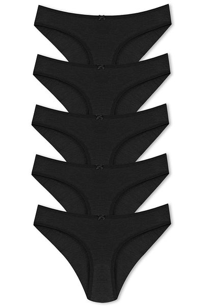 HNX Chiloți de bikini fără cusături din bumbac, 5 bucăți, cu două straturi în spate