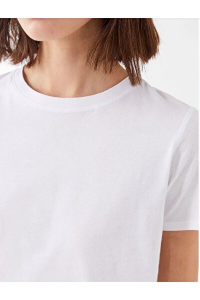 LC Waikiki Γυναικείο μπλουζάκι με κοντό μανίκι Lcw Casual Crew λαιμόκοψη