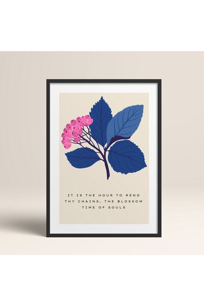 HOMEPACK Çerçeveli Blossom Flowers Soyut Çiçekler Modern Art Tablo