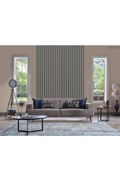 ZETA WOOD 120 Cm 12 Adet Kendinden Yapışkanlı Antrasit Gri Ahşap Çıta