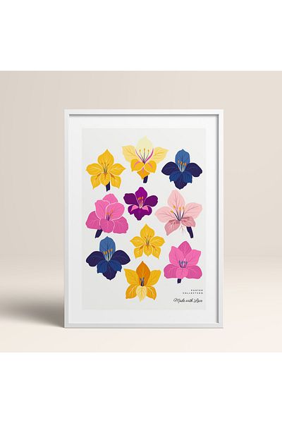 HOMEPACK Πλαίσιο Blossom Flowers Abstract Flowers Πίνακας Μοντέρνας Τέχνης
