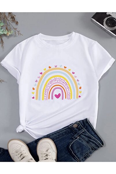 MORNİNG KİDS Λευκό Minimal Heart Generation εμπριμέ παιδικό μπλουζάκι