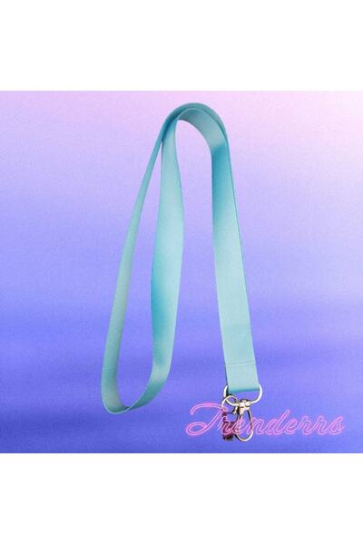 Trenderrs Breloc cu model albastru și șnur pentru umeraș pentru telefon și geantă