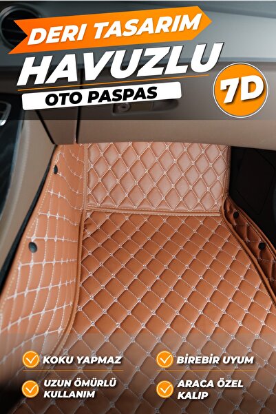 stiloto Fiat Doblo (2003-2012) Birebir Uyumlu Araca Özel Dikim 7d Deri Paspas