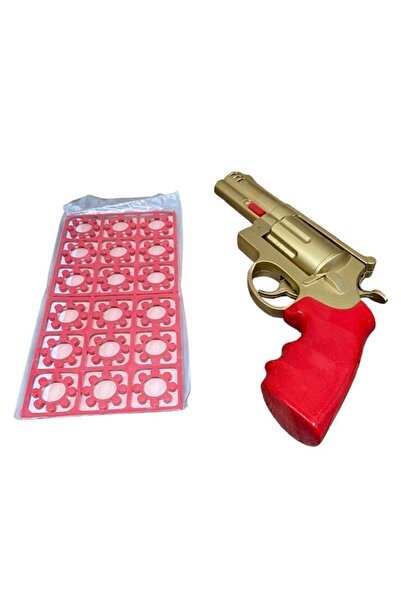 SIFIR312 Kutulu Metal Oyuncak Kovboy Tabancası - 18 Adet Mantar Kapsül Hediyeli