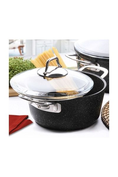 FALEZ Black Line 18 Cm Saucepan