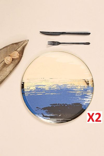 Porland Dash Flat Serving Plate 27cm 2-Piece 04alm007795