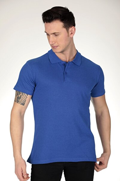 ARİM Saks Men's Polo Neck Cotton Plain T-shirt