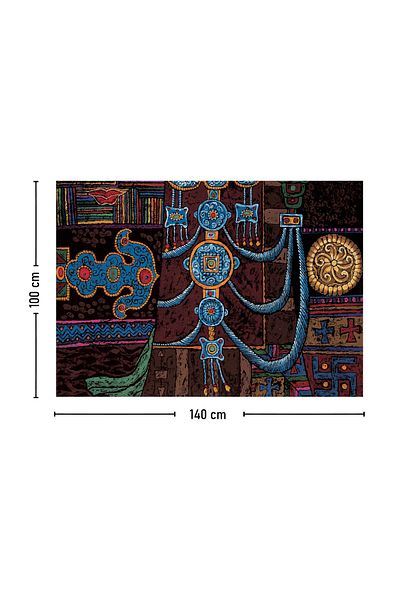 Vagonik Model etnic tibetan Thangka budist și mandala covor boem de perete 140x100 cm-70x100 cm