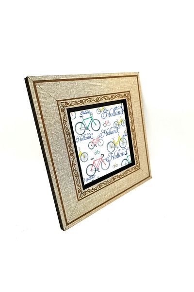 BAKSEPETE Olanda Biscuit cu model - Tablou cu cadru MDF 20x20 cm Krt-032