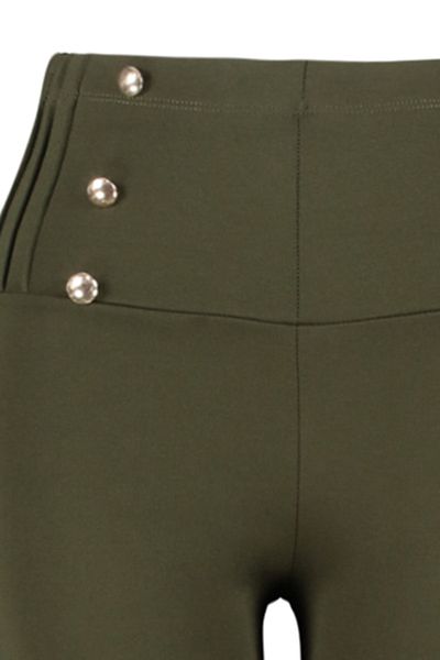 Trendyol Curve Plus Size Leggings - Khaki - High Waist