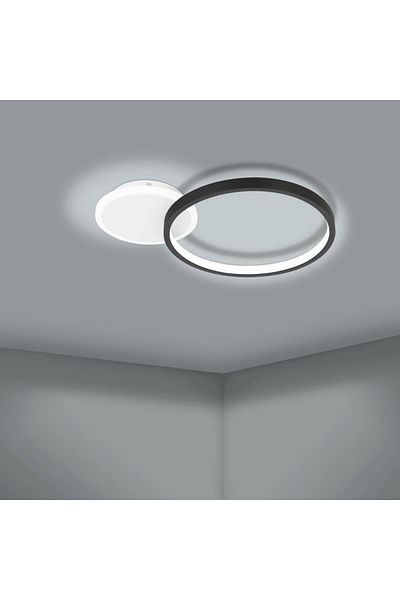 Eglo 900421   Gafares Black and White Aluminum Steel Led Ceiling Lamp - Ip20 Max: 15W