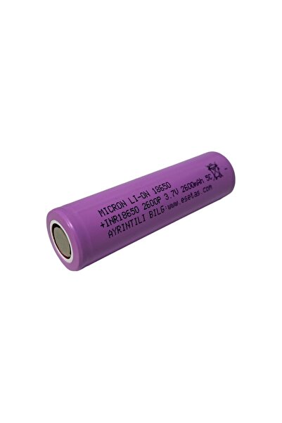 Micron Lityum 18650 3.7v (volt) 2600 Mah(amper) 5c Lityum Şarj Edilebilir Pil...